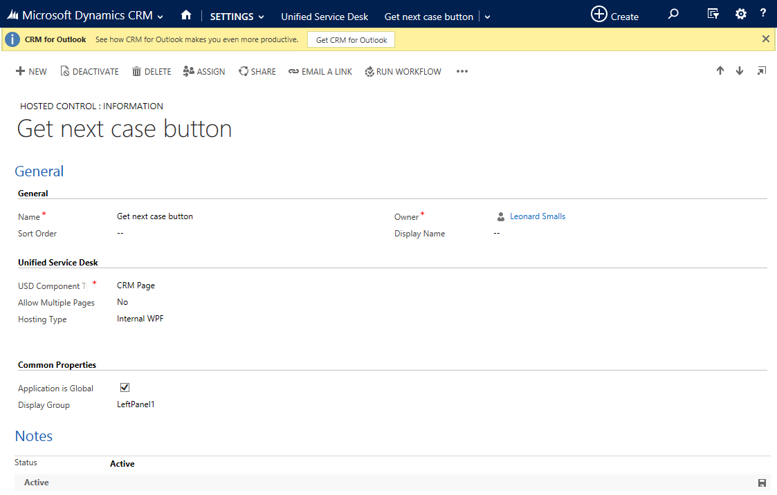 Get next case button hosted control