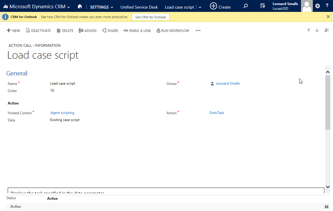 Load case script action call