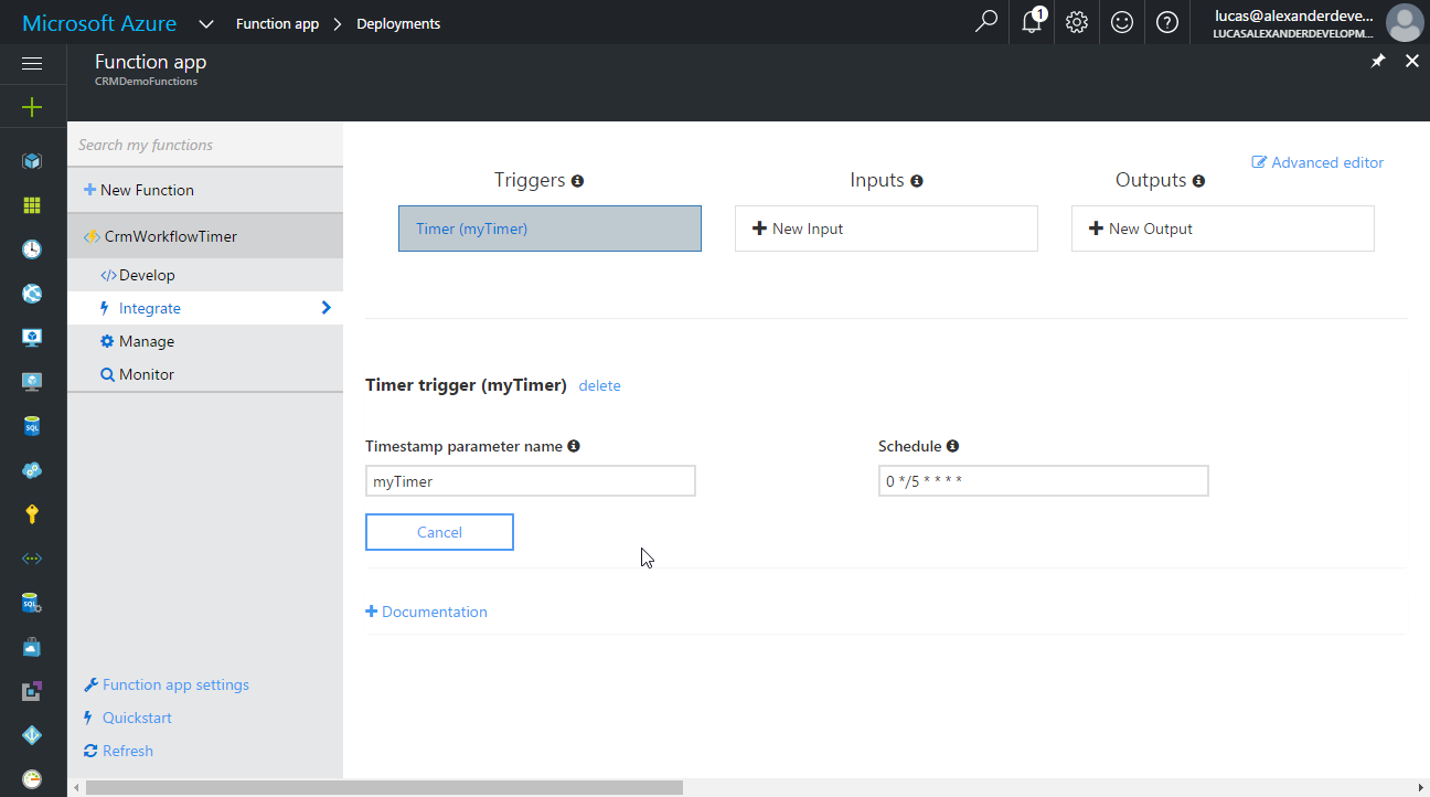 Set timer schedule